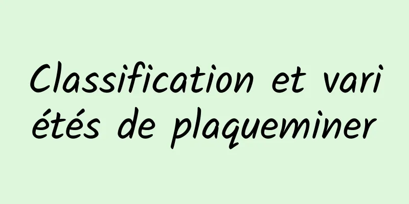 Classification et variétés de plaqueminer