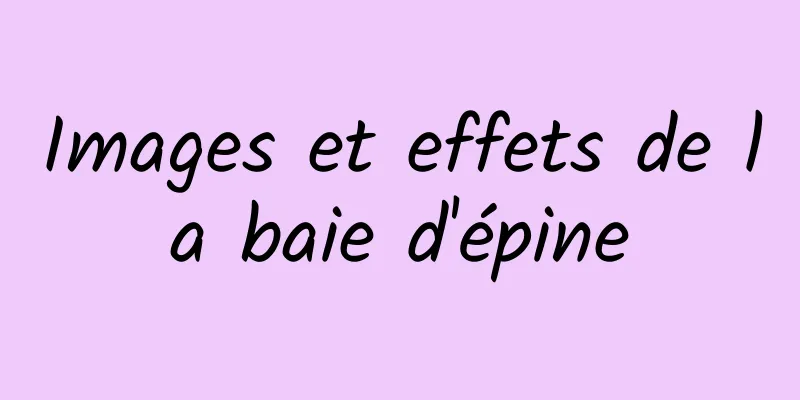 Images et effets de la baie d'épine