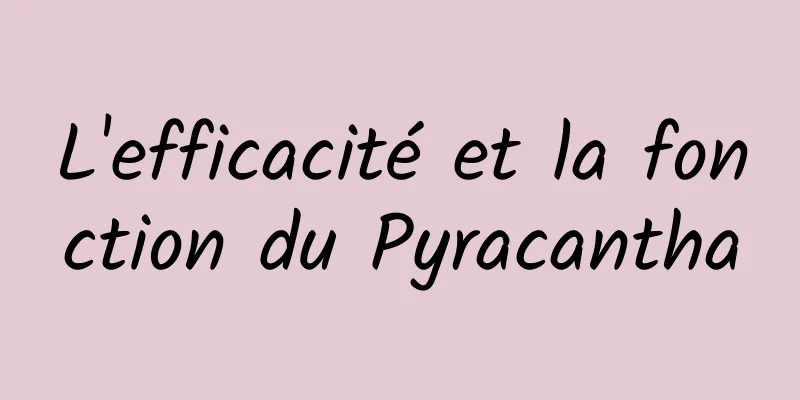 L'efficacité et la fonction du Pyracantha