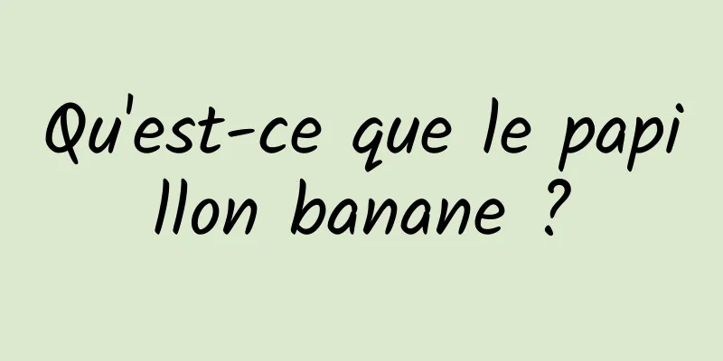 Qu'est-ce que le papillon banane ?