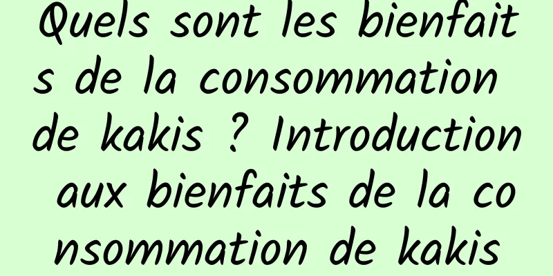 Quels sont les bienfaits de la consommation de kakis ? Introduction aux bienfaits de la consommation de kakis