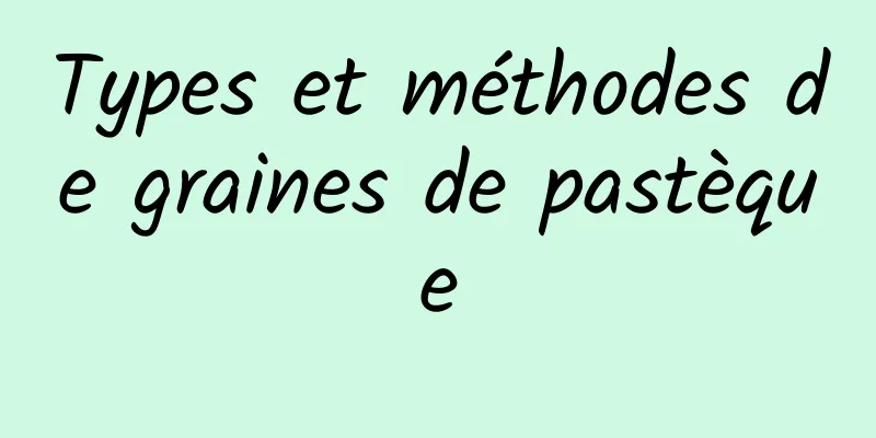 Types et méthodes de graines de pastèque