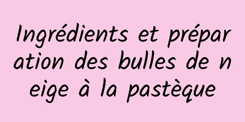 Ingrédients et préparation des bulles de neige à la pastèque