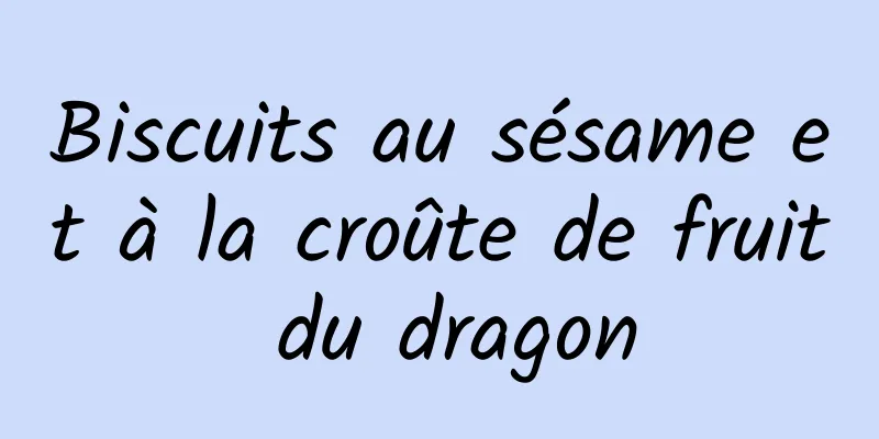 Biscuits au sésame et à la croûte de fruit du dragon