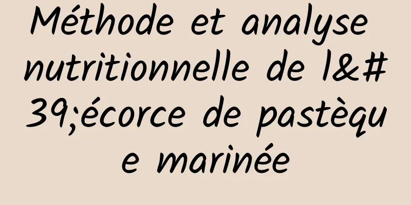 Méthode et analyse nutritionnelle de l'écorce de pastèque marinée