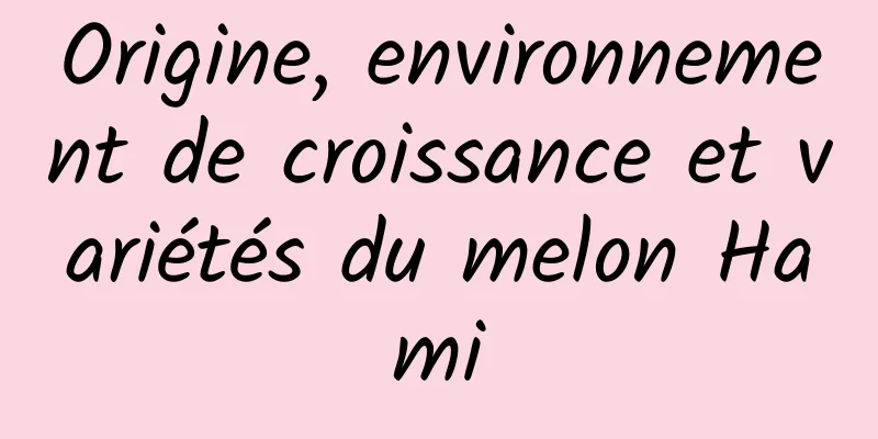 Origine, environnement de croissance et variétés du melon Hami