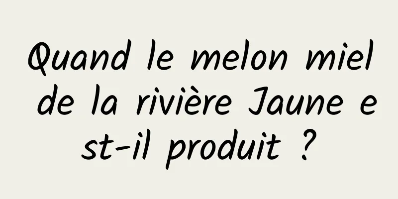 Quand le melon miel de la rivière Jaune est-il produit ?