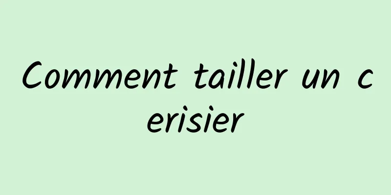 Comment tailler un cerisier