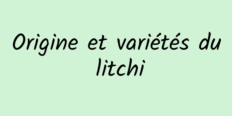 Origine et variétés du litchi