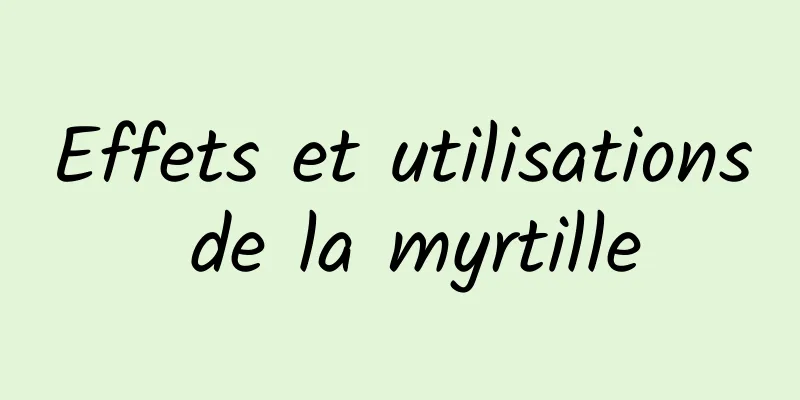 Effets et utilisations de la myrtille