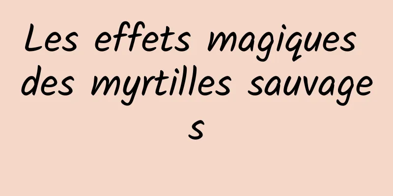 Les effets magiques des myrtilles sauvages