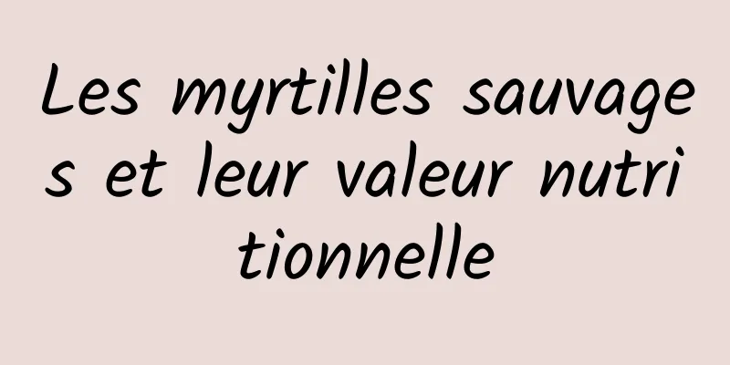 Les myrtilles sauvages et leur valeur nutritionnelle