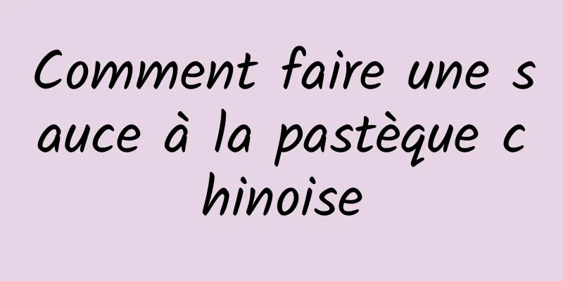 Comment faire une sauce à la pastèque chinoise