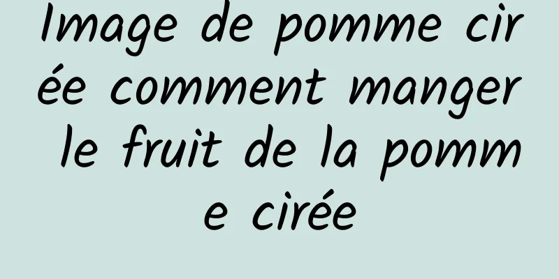 Image de pomme cirée comment manger le fruit de la pomme cirée