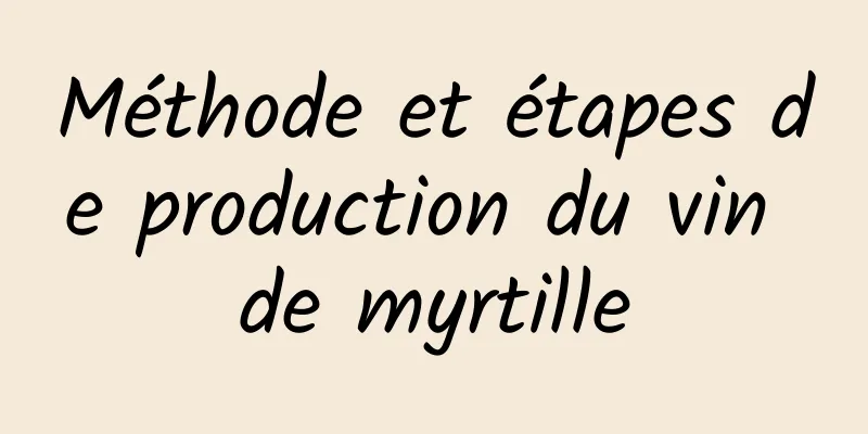 Méthode et étapes de production du vin de myrtille