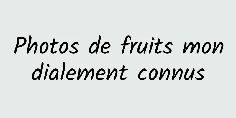 Photos de fruits mondialement connus