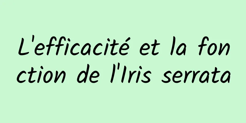 L'efficacité et la fonction de l'Iris serrata