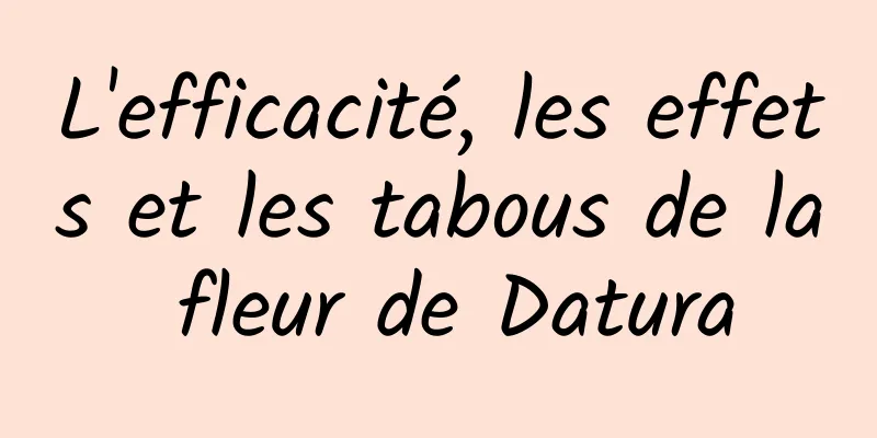 L'efficacité, les effets et les tabous de la fleur de Datura