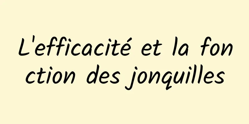 L'efficacité et la fonction des jonquilles