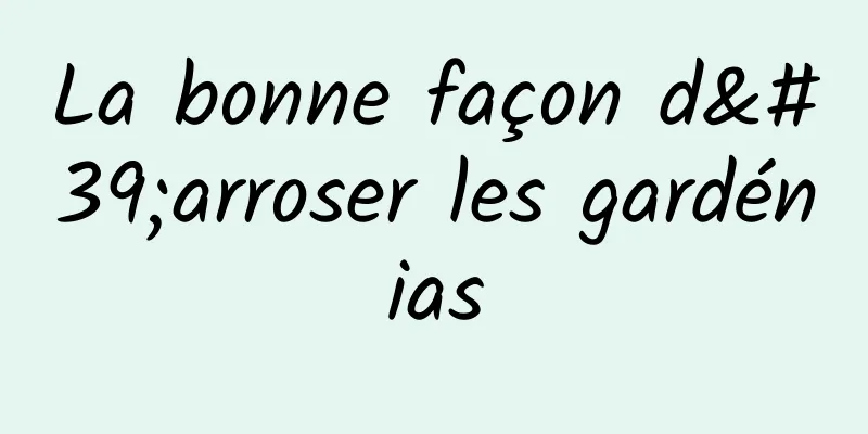 La bonne façon d'arroser les gardénias