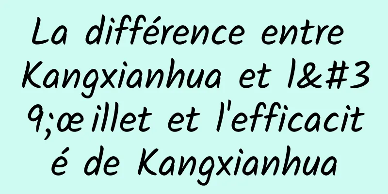 La différence entre Kangxianhua et l'œillet et l'efficacité de Kangxianhua