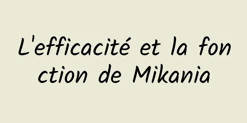 L'efficacité et la fonction de Mikania