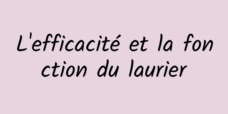 L'efficacité et la fonction du laurier