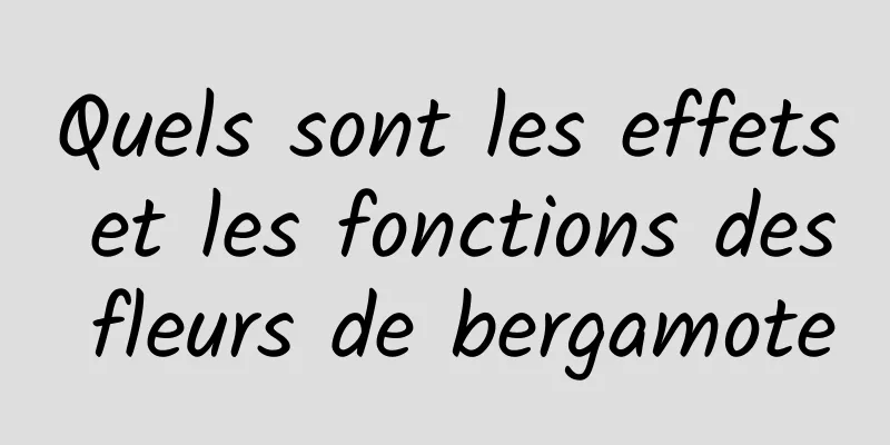 Quels sont les effets et les fonctions des fleurs de bergamote