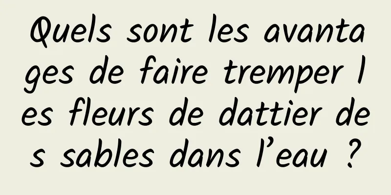 Quels sont les avantages de faire tremper les fleurs de dattier des sables dans l’eau ?