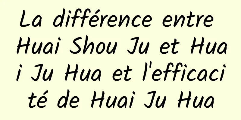 La différence entre Huai Shou Ju et Huai Ju Hua et l'efficacité de Huai Ju Hua