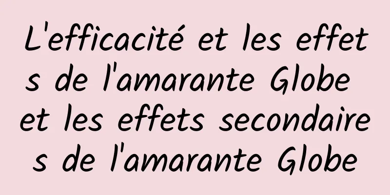 L'efficacité et les effets de l'amarante Globe et les effets secondaires de l'amarante Globe