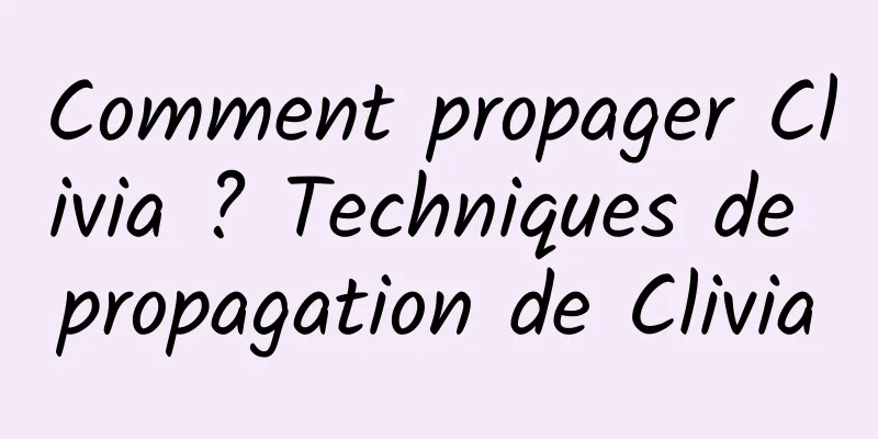 Comment propager Clivia ? Techniques de propagation de Clivia