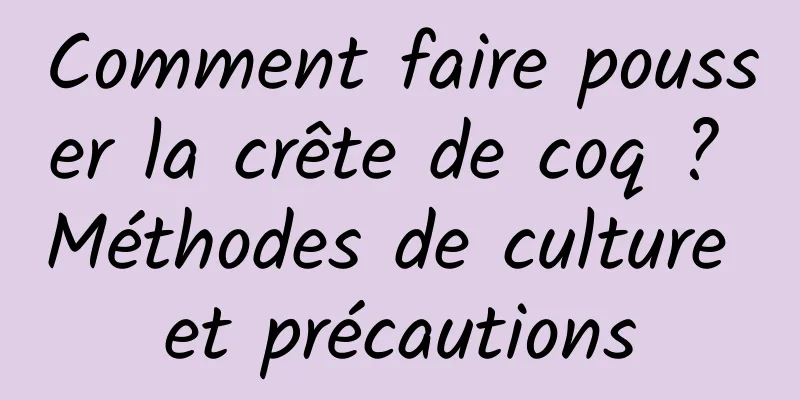 Comment faire pousser la crête de coq ? Méthodes de culture et précautions