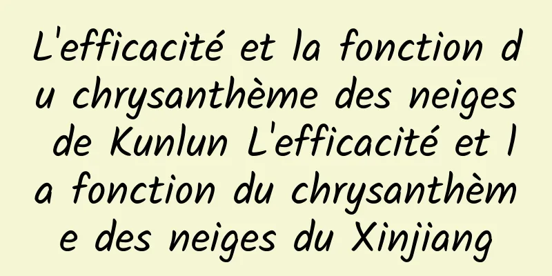 L'efficacité et la fonction du chrysanthème des neiges de Kunlun L'efficacité et la fonction du chrysanthème des neiges du Xinjiang