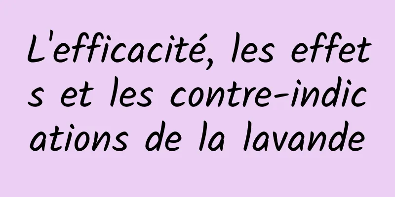 L'efficacité, les effets et les contre-indications de la lavande