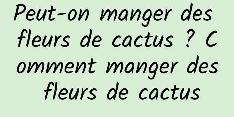 Peut-on manger des fleurs de cactus ? Comment manger des fleurs de cactus