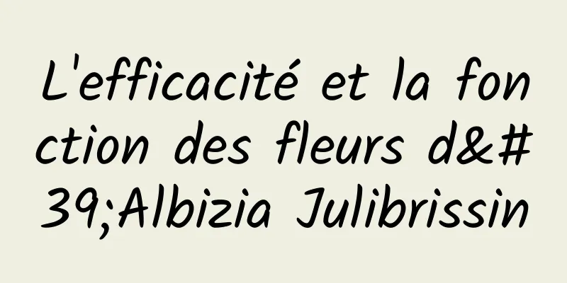 L'efficacité et la fonction des fleurs d'Albizia Julibrissin