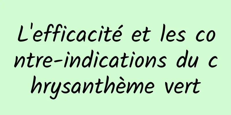 L'efficacité et les contre-indications du chrysanthème vert