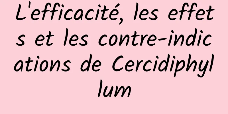 L'efficacité, les effets et les contre-indications de Cercidiphyllum