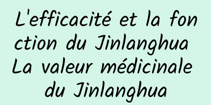 L'efficacité et la fonction du Jinlanghua La valeur médicinale du Jinlanghua