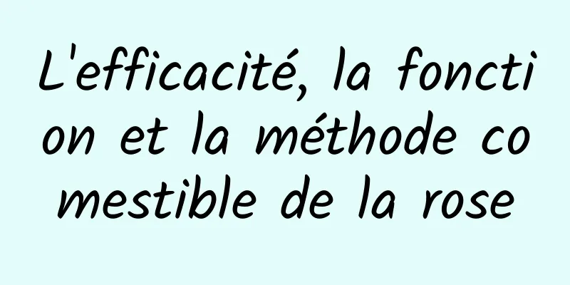 L'efficacité, la fonction et la méthode comestible de la rose