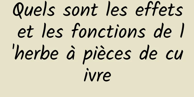 Quels sont les effets et les fonctions de l'herbe à pièces de cuivre