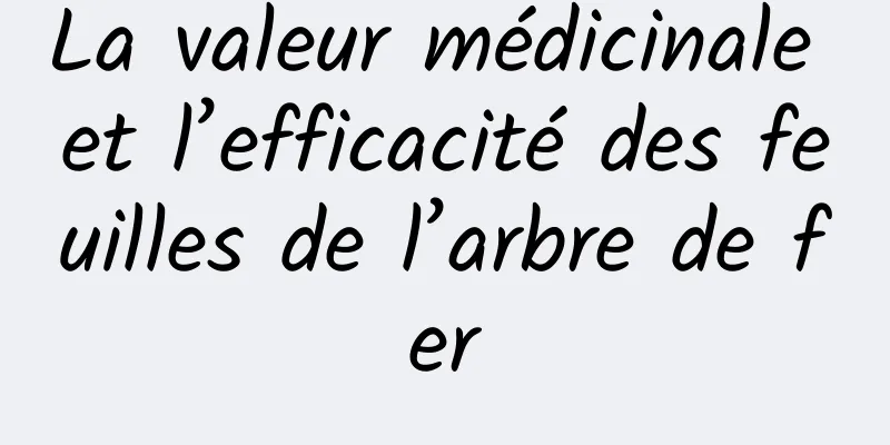 La valeur médicinale et l’efficacité des feuilles de l’arbre de fer