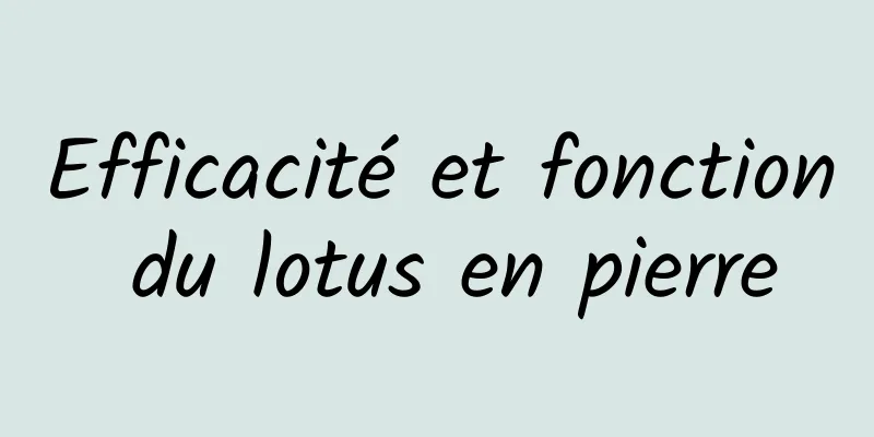 Efficacité et fonction du lotus en pierre