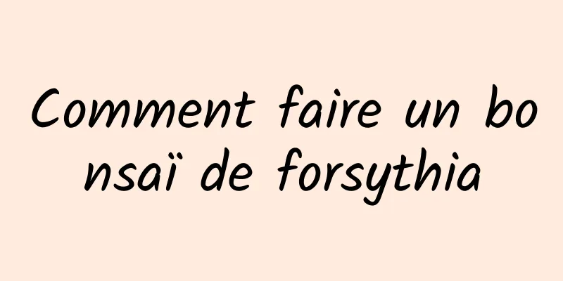 Comment faire un bonsaï de forsythia