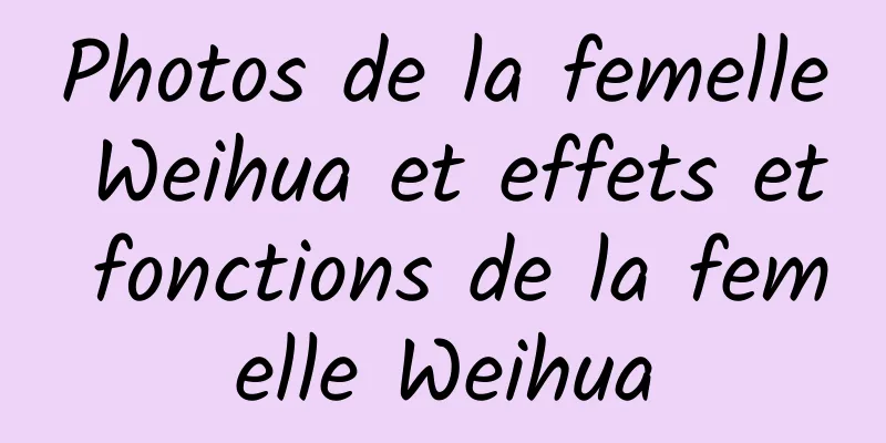 Photos de la femelle Weihua et effets et fonctions de la femelle Weihua