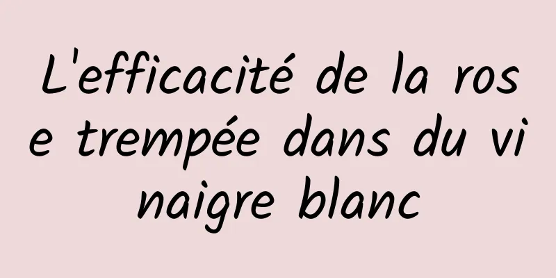 L'efficacité de la rose trempée dans du vinaigre blanc