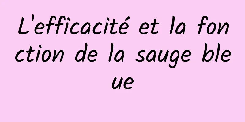 L'efficacité et la fonction de la sauge bleue