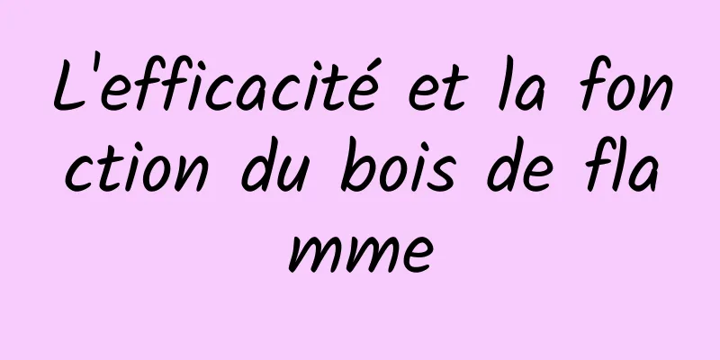 L'efficacité et la fonction du bois de flamme