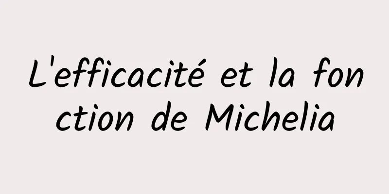 L'efficacité et la fonction de Michelia